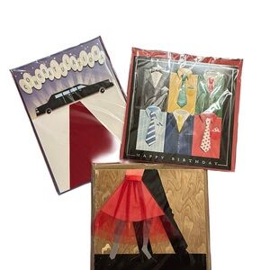 (3 cards) Elegant Congratulations/Graduation Party Red, Black, Gold